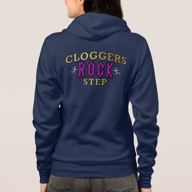 Clogging Cloggers Rock Step Double Sided Hoodie (Back)