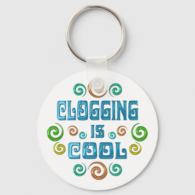 Clogging is Cool Key Ring (Front)