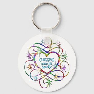 Clogging Makes Life Sparkle Key Ring
