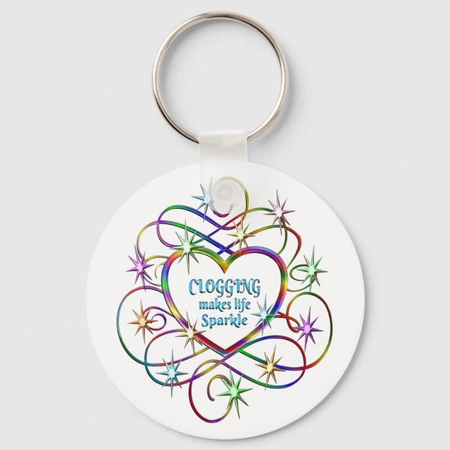 Clogging Makes Life Sparkle Key Ring (Front)