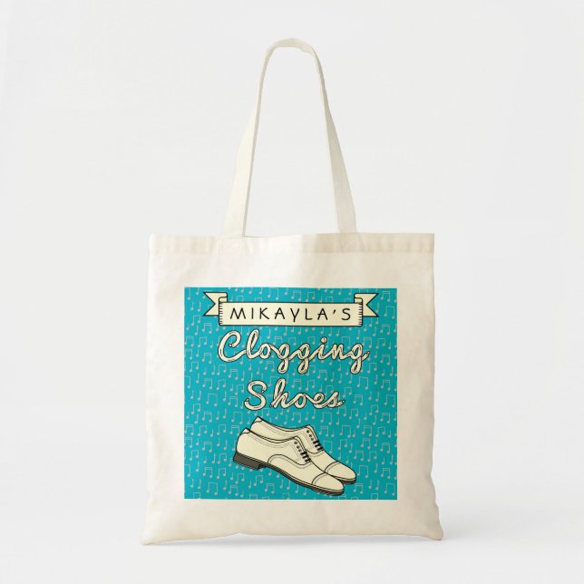 Clogging Shoes Personalised for Cloggers Dance 2 Tote Bag (Front)