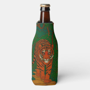 Cloisonne Art Tiger on the Jungle Path Bottle Cooler