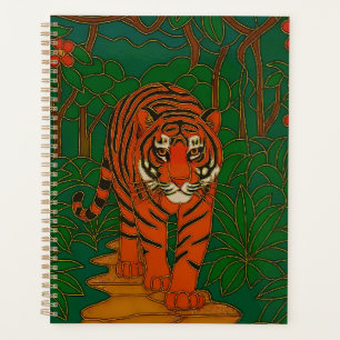 Cloisonne Art Tiger on the Jungle Path Planner