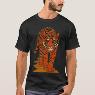 Cloisonne Art Tiger on the Jungle Path T-Shirt