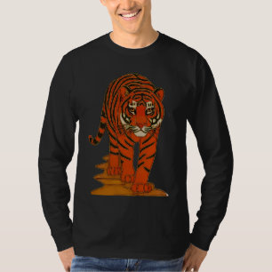 Cloisonne Art Tiger on the Jungle Path T-Shirt