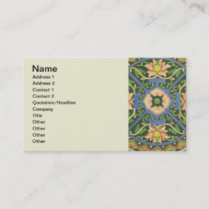 Cloisonne China Patter Asian Oriental Business Card
