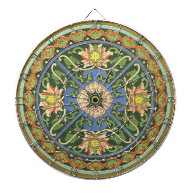 Cloisonne China Patter Asian Oriental Dartboard (Front)