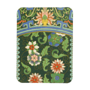 Cloisonne China Patter Asian Oriental Magnet