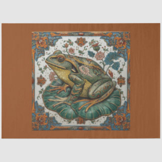 Cloisonne Frog on Lily Pad Tissue & Decoupage Pape Paper
