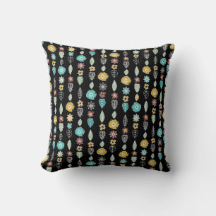 cloisonne stripe black cushion