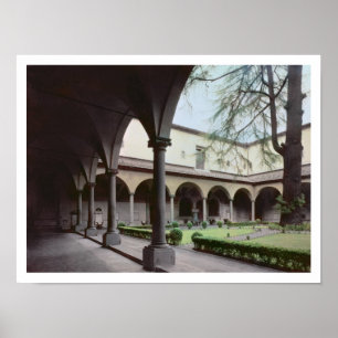 Cloister of the convent, rebuilt in 1442 (photo) poster