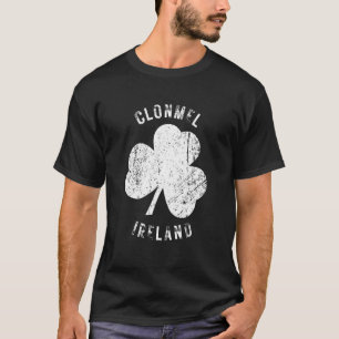 Clonmel Tipperary Ireland Vintage Shamrock Distres T-Shirt