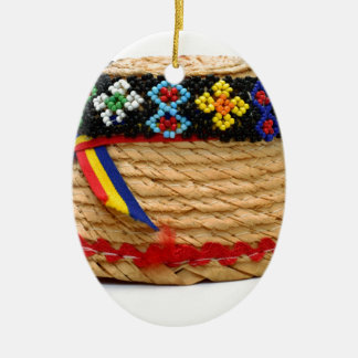 clop traditional hat ceramic tree decoration