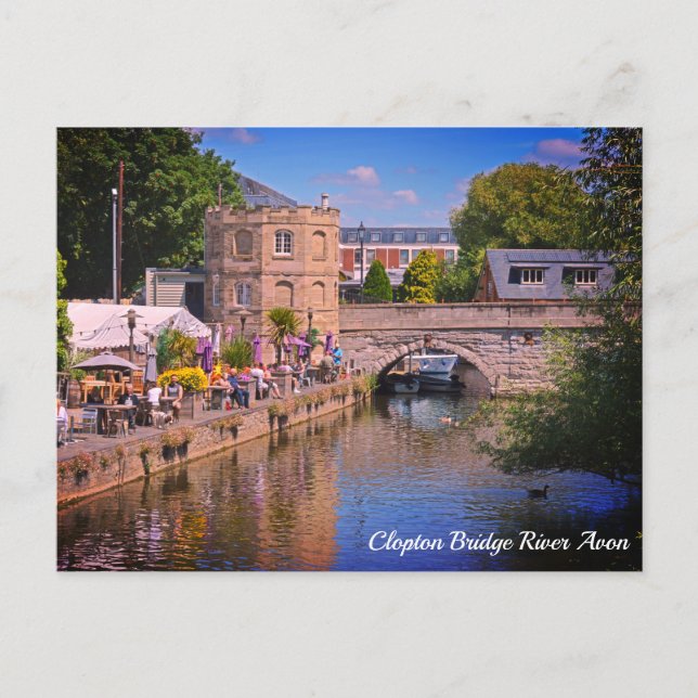 Clopton Bridge River Avon Stratford Upon Avon Postcard (Front)