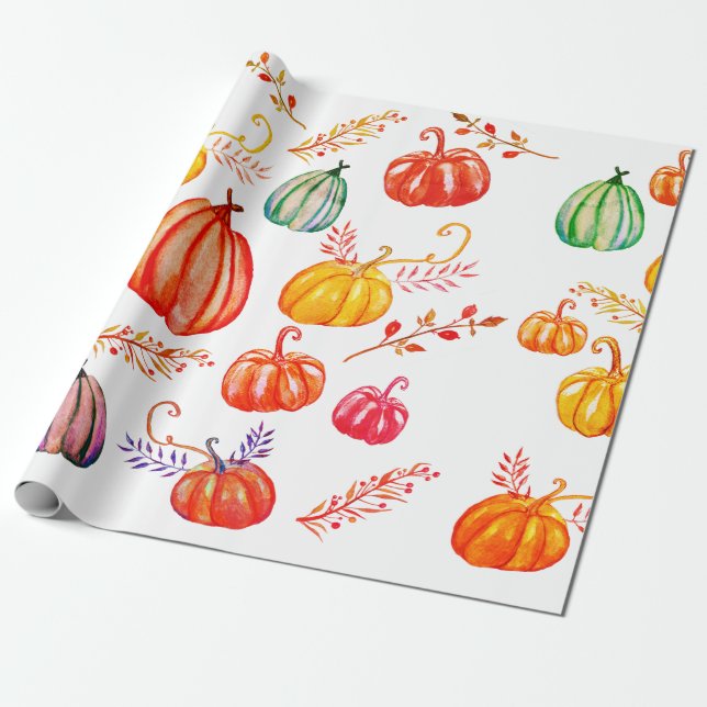 Clorful Fall  Wrapping Paper (Unrolled)