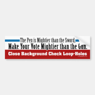 Close Background Check Loop-Holes Bumper Sticker