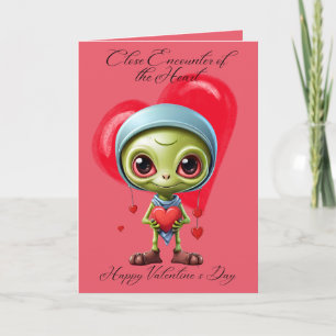 Close Encounter Cute Valentine Day Card