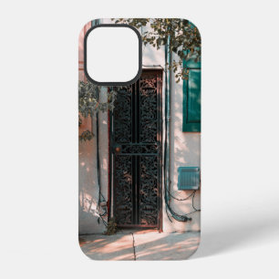 CLOSE GREEN WROUGHT IRON SECURITY DOOR iPhone 12 CASE
