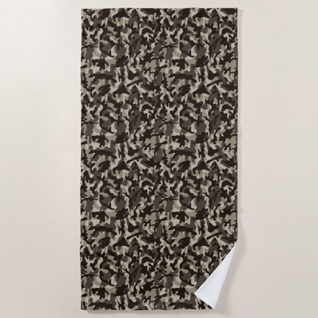 Close Quarter Camouflage Tissue Paper Beach Towel (Front)