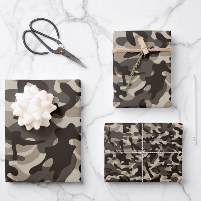 Close Quarter Camouflage Wrapping Paper Sheet (Front)