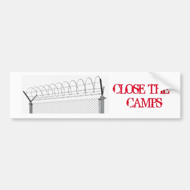 CLOSE THE CAMPS BUMPER STICKER (Front)