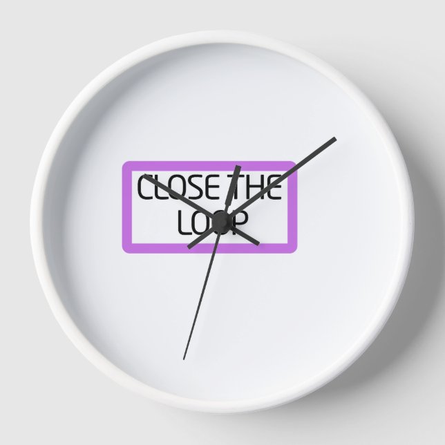 Close the Loop | Industrial Wall Clock (Front)