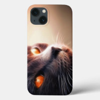 Close Up Aesthetic Cat Face With Coloured Eyes