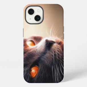 Close Up Aesthetic Cat Face With Coloured Eyes iPhone 13 Case