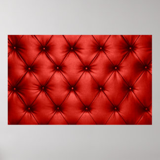 Close up background texture of scarlet red capiton poster