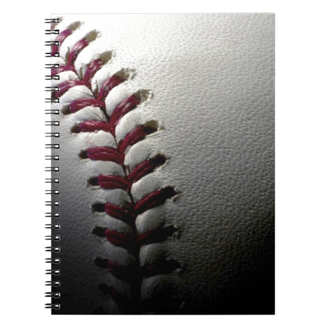 Close-up Baseball Spiral Notebook (Front)