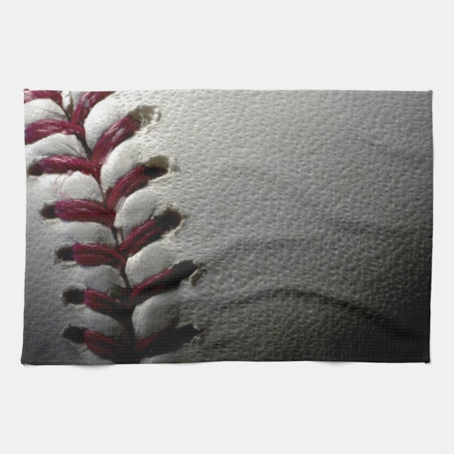 Close-up Baseball Tea Towel (Horizontal)