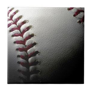 Close-up Baseball Tile