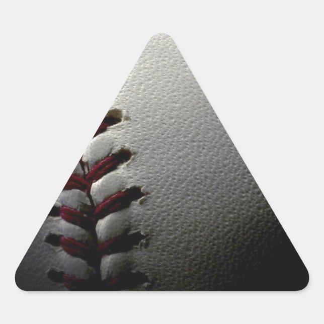 Close-up Baseball Triangle Sticker (Front)