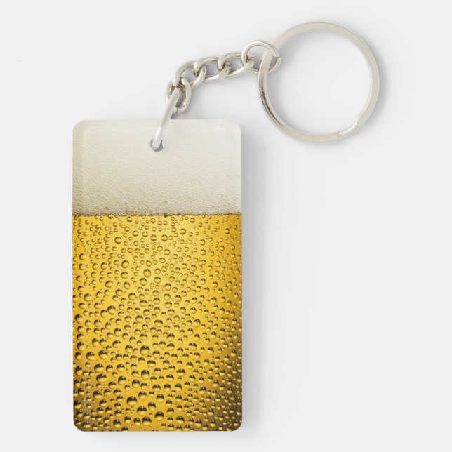 Close Up Beer Glass Keychain (Back)
