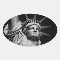 Close-up Black White Statue of Liberty New York