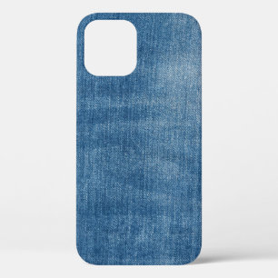 Close-up blue denim jeans texture iPhone 12 case