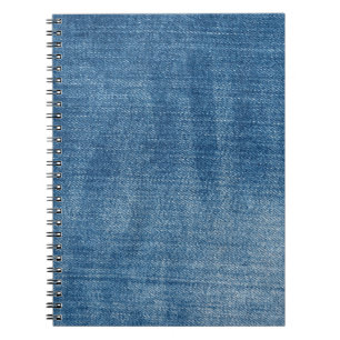 Close-up blue denim jeans texture notebook