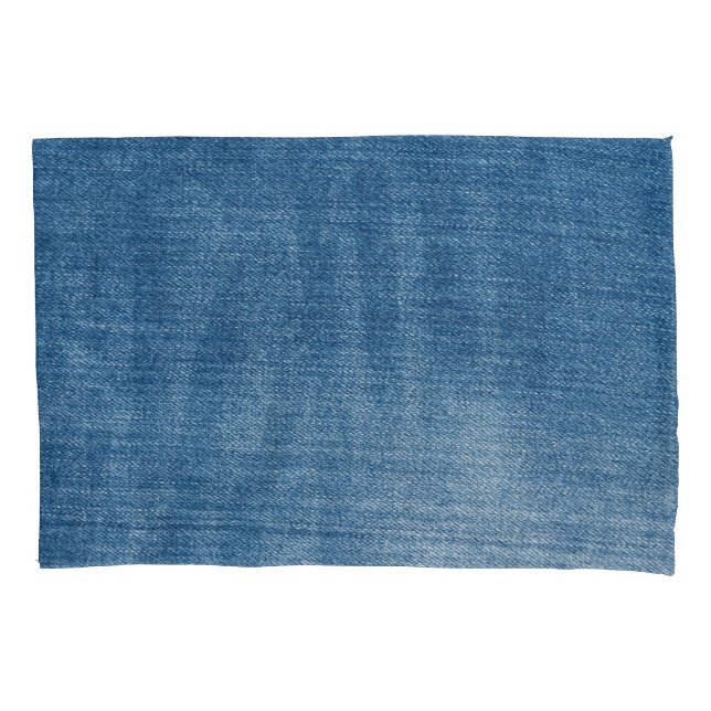 Close-up blue denim jeans texture pillowcase (Front)