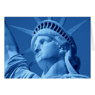 Close-up Blue Statue of Liberty Card