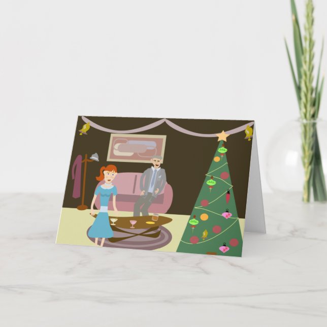 Close Up Christmas Party Holiday Card (Front)