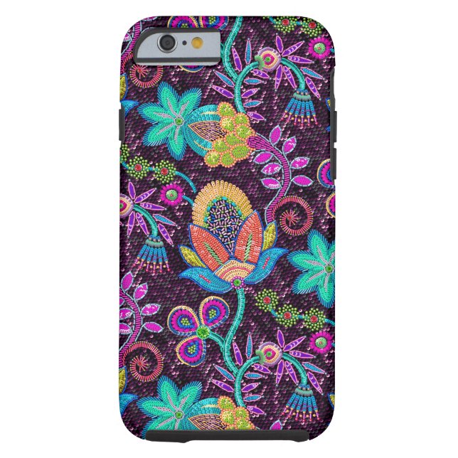 Close-up Colourful Glass Beads Look Retro Flowers Case-Mate iPhone Case (Back)