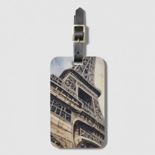 Close-up Eiffel Tower Paris Love City Travel Luggage Tag