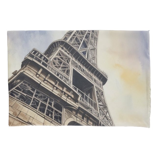 Close-up Eiffel Tower Paris Love City Travel Pillowcase (Front)