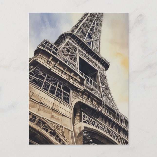 Close-up Eiffel Tower Paris Love City Travel Postcard (Front)