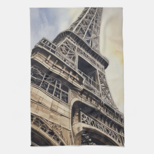 Close-up Eiffel Tower Paris Love City Travel Tea Towel