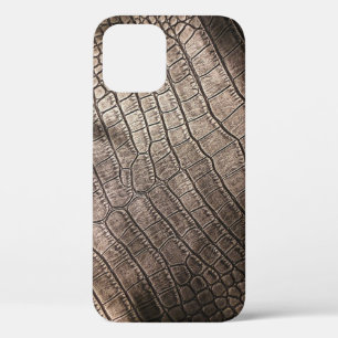 Close-Up Elegant Leather: Textured Pattern iPhone 12 Case