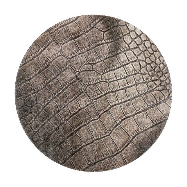 Close-Up Elegant Leather: Textured Pattern Cutting Board (Front)