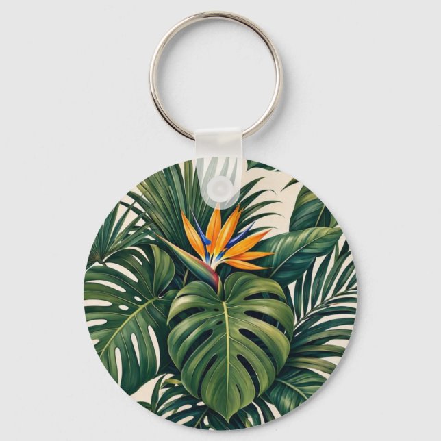 Close-Up Exotic Foliage Keychain  (Front)