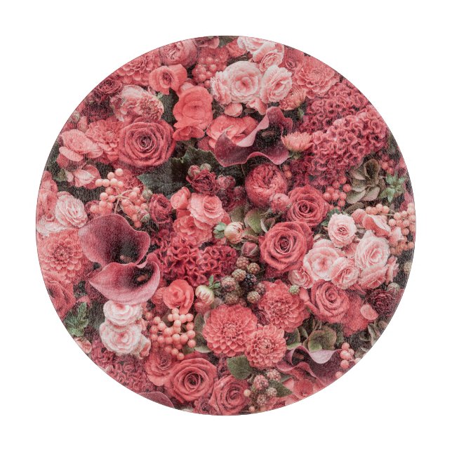 Close-up floral abstract background. cutting board (Front)