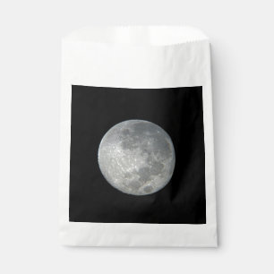 Close-Up Full Moon in the Night Sky. Photography Favour Bags